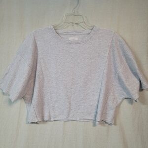 Aerie Light Gray Women's Med Cropped Topaeru Oversized Casual Lounge